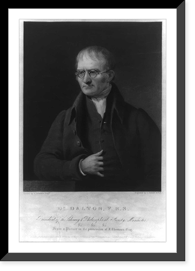 Dr. Dalton, F.R.S. - president of the Literary & Philosophical Society, Manchester.painted by J. Lonsdale Esqre. ; engraved by C. Turner, A.R.A, Antique Wall Art
