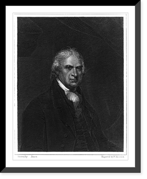 Historic Framed Print, [George Clinton, 1739-1812; half length, facing right],  17-7/8" x 21-7/8"