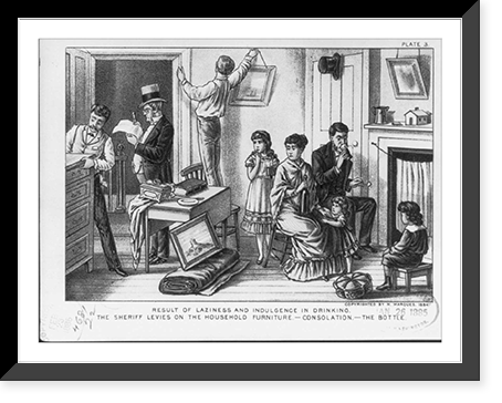 Historic Framed Print, [Illustration of the dangers of alcoholic beverages]: Result of...drinking, pl. 3,  17-7/8" x 21-7/8"