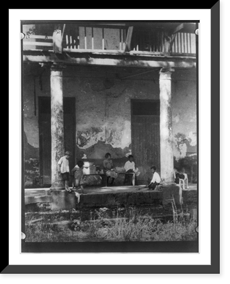 Historic Framed Print, The Sarpy Plantation below the city,  17-7/8" x 21-7/8"