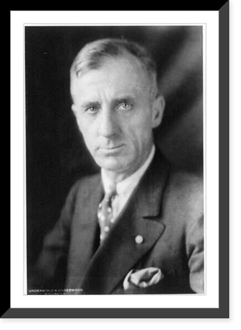 Historic Framed Print, [Smedley Darlington Butler, 1881-1940, head and shoulders, facing left],  17-7/8" x 21-7/8"