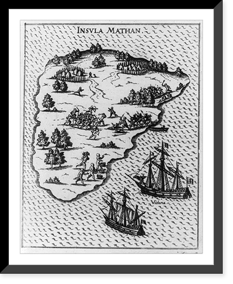 Historic Framed Print, Insula Mathan,  17-7/8" x 21-7/8"