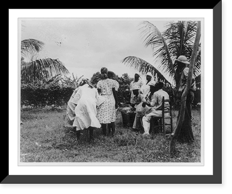 Rural dance, outdoors, Haiti Classic, Vintage Wall Art