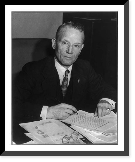 Washington, D.C. 1941-44(?). Rear Admiral Emory S. Land, chairman of the US Maritime Commission, Vintage Poster