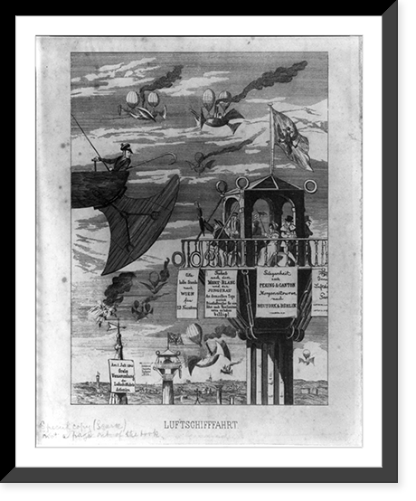 Luftschiffahrt, Antique Print