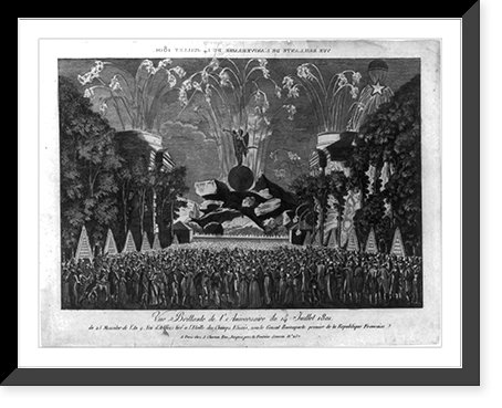 Vue brillante de l'aniversaire du 14 Julliet 1801, Antique Wall Art