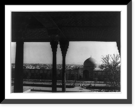 Isfahan, Iran: Lutfullah Mosque from Ali Qapu, Vintage Print
