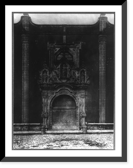 Colegio de San Ignacio (Las Vizcainas), bult in the 18th c., Mexico City, Mexico Classic, Vintage Print