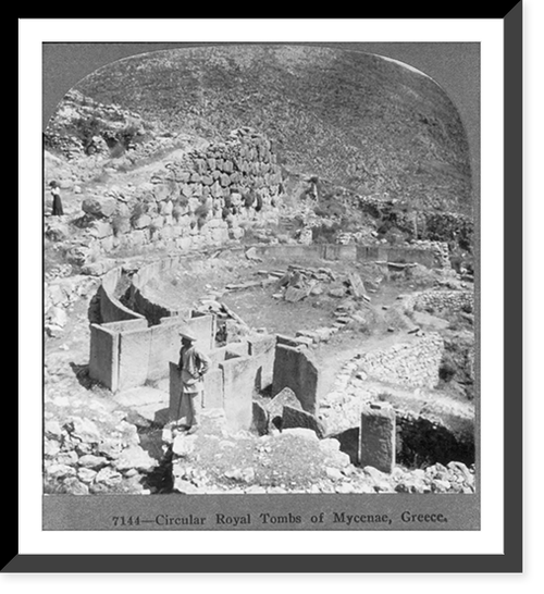 Circular royal tombs of Mycenae, Greece, Antique Wall Art