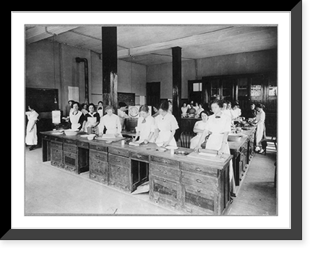 Home economics classes: Class of girls rolling pastry, New Orleans, La, Antique Wall Art