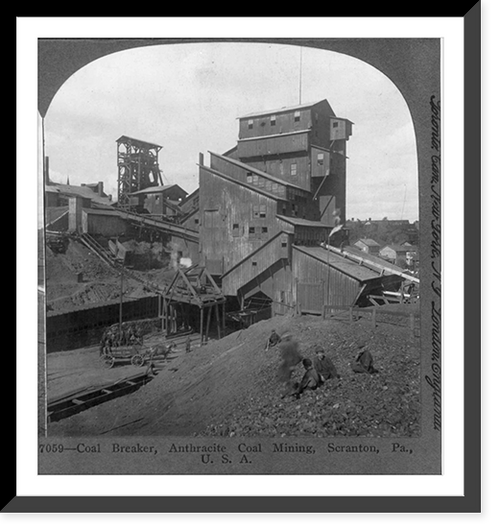 Historic Framed Print, Coal breaker, anthracite coal mining, Scranton, Pa.,  17-7/8" x 21-7/8"