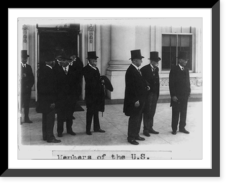Members of the U.S. Supreme Court leaving the White House after calling on the President prior to the opening of the Court, Historic Print