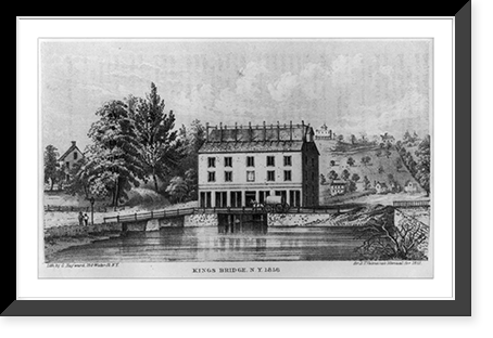 King's Bridge over Sputen Duyvil Creek (Harlem River), N.Y.C. 1856 Classic, Historic Reproduction