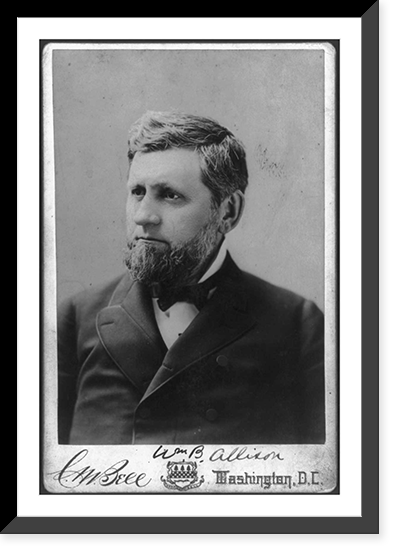 Historic Framed Print, William Boyd Allison, 1829-1908,  17-7/8" x 21-7/8"