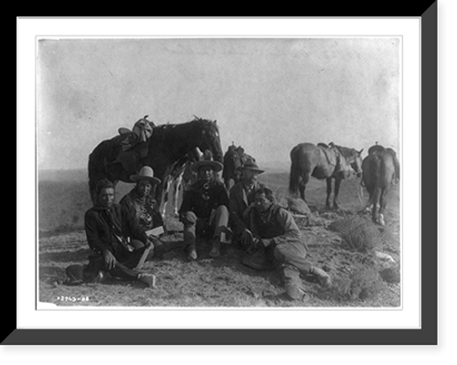 Historic Framed Print, On the Custer outlook,  17-7/8" x 21-7/8"