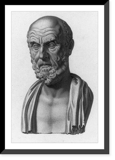 Hippocrates, 460-357 B.C, Antique Print