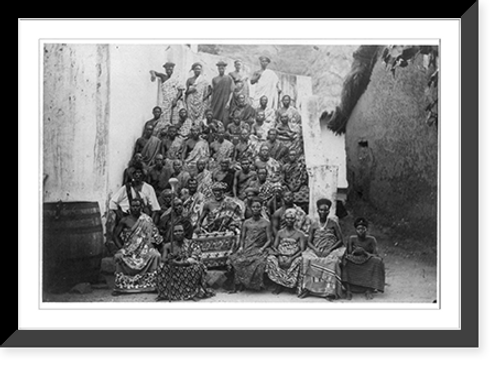 Historic Framed Print, [King Kobina of Elmina and members of tribe, Ghana],  17-7/8" x 21-7/8"