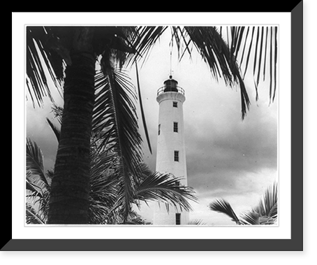 U.S. lighthouse service in Hawaii. Barber's Point light on the island of Oahu, Vintage Poster