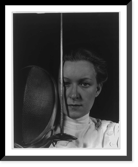 Helene Mayer with fencing equimpent, Antique Wall Art