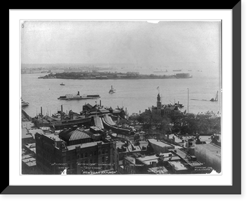 Historic Framed Print, New York Harbour,  17-7/8" x 21-7/8"