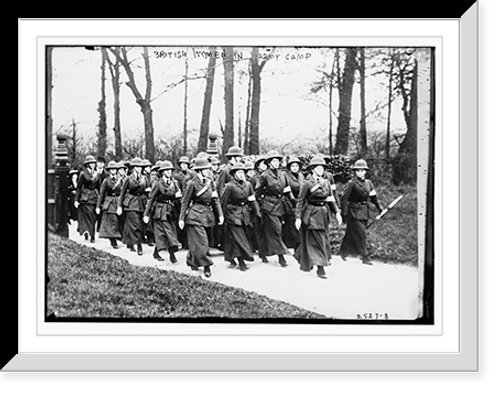 Historic Framed Print, British women in Army Camp,  17-7/8" x 21-7/8"