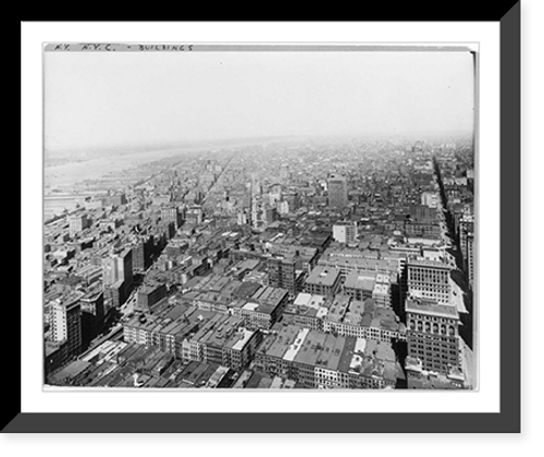 Historic Framed Print, Bird's-eye view from Woolworth Bldg. #2,  17-7/8" x 21-7/8"