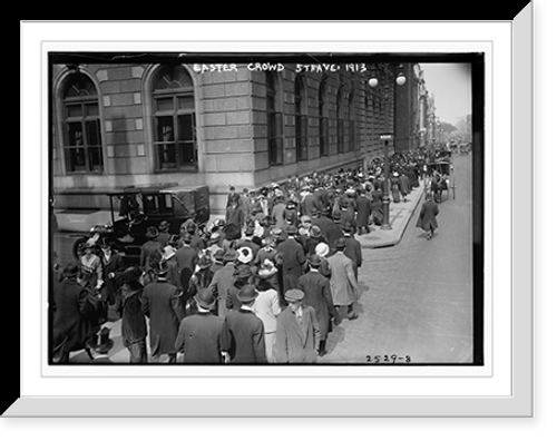 Historic Framed Print, Easter crowd - 5th Ave., 1913,  17-7/8" x 21-7/8"
