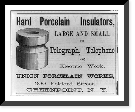 Advertisement for hard porcelain insulators, Vintage Wall Art