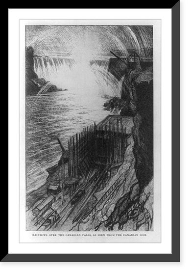 Rainbows over the Canadian falls, as seen from the Canadian side, Historic Print