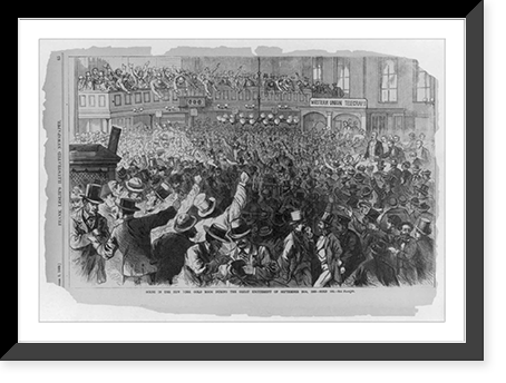 Scene in the New York Gold room during the excitement of September 24th, 1869, Historic Print