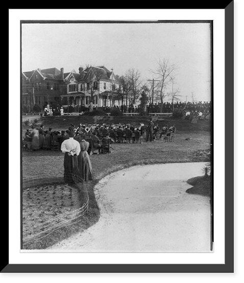 25th anniversary of Tuskegee Inst., Ala., 1906: Band concert on lawn, Vintage Print
