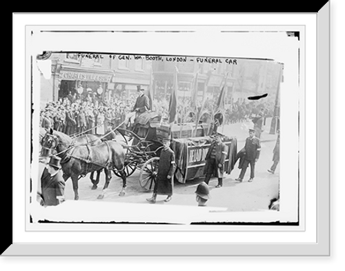 Historic Framed Print, Funeral of Gen. Wm. Booth, London - Funeral Car,  17-7/8" x 21-7/8"