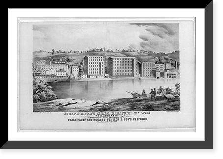Vintage Americana Print - Philadelphia - Joseph Ripka's mills