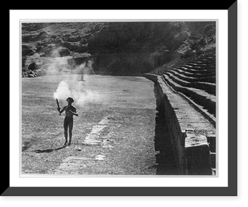 Historic Framed Print, Im Stadium von Delphi,  17-7/8" x 21-7/8"