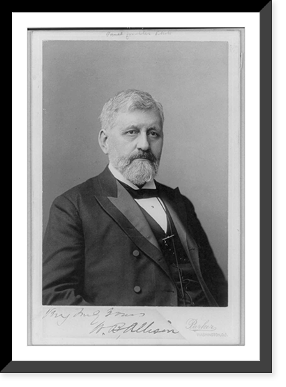 Historic Framed Print, William Boyd Allison, 1829-1908 - 2,  17-7/8" x 21-7/8"