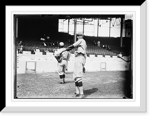 Historic Framed Print, Slim Sallee & Jack Bliss?, St. Louis NL (baseball),  17-7/8" x 21-7/8"