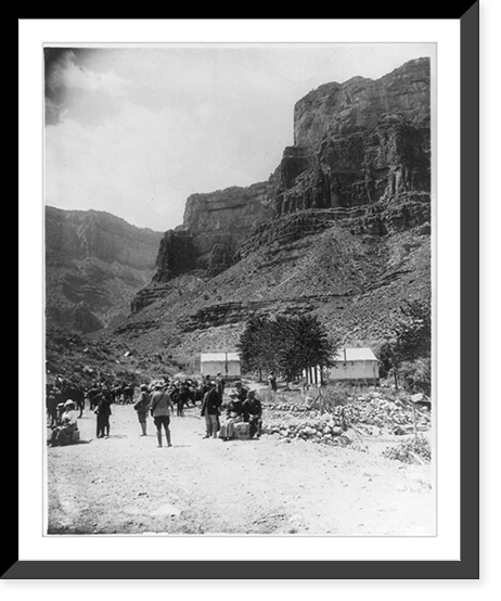 Tourist Camp in the Grand Canyon, 3100 ft. below the rim, Arizona, Antique Print