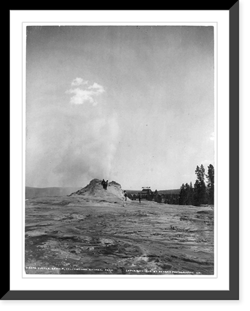 Historic Framed Print, Yellowstone National Park: Castle Geyser,  17-7/8" x 21-7/8"
