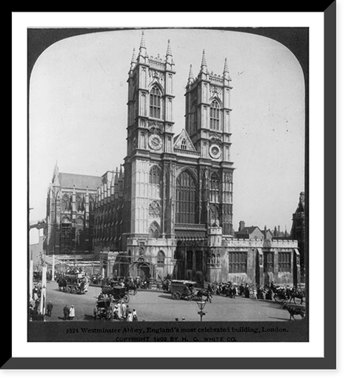 Historic Framed Print, Westminster Abbey, England's most celebrated building, London,  17-7/8" x 21-7/8"