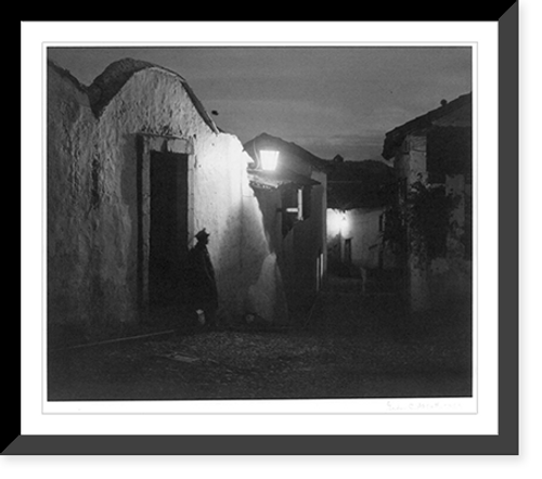 Historic Framed Print, Mexico. Moonlight and lanterns,  17-7/8" x 21-7/8"