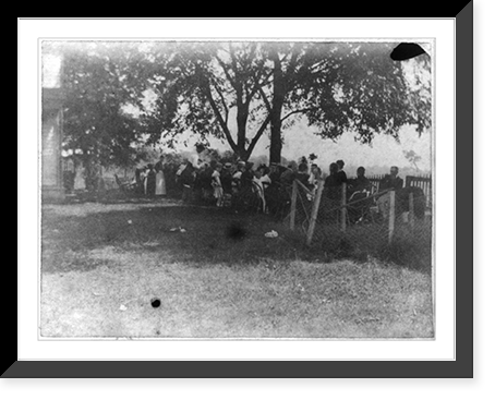Historic Framed Print, [Harvey W. Wiley family, Sioux City, Iowa]: Dining at old farm,  17-7/8" x 21-7/8"