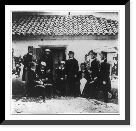 Historic Framed Print, The Reverend Henry Wright, principal chaplain to the forces in the Crimea with other chaplains,  17-7/8" x 21-7/8"