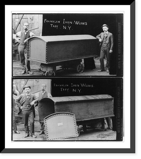 Antique Photo Print - Gen'l U.S. Grant's steel casket
