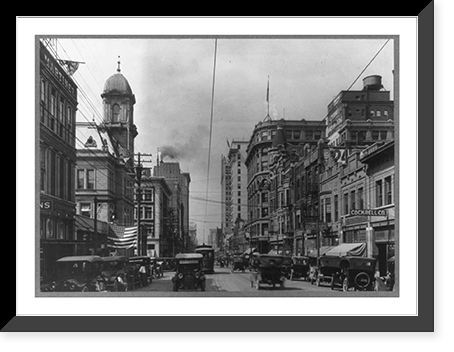Historic Framed Print, Texas. Dallas, 1917. Business section,  17-7/8" x 21-7/8"