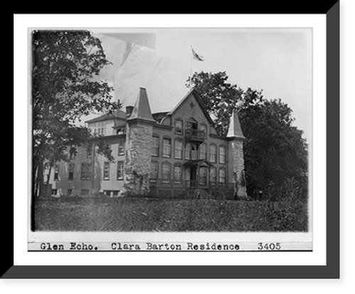 Historic Framed Print, Glen Echo. Clara Barton residence,  17-7/8" x 21-7/8"
