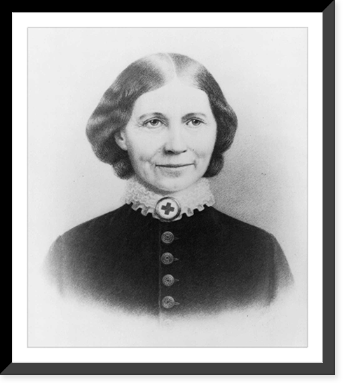 Historic Framed Print, Clara Barton, 1821-1912 - 6,  17-7/8" x 21-7/8"