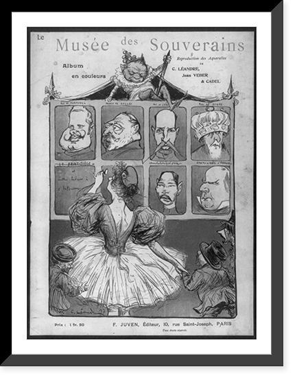 Historic Framed Print, [Musee des Souverains title page],  17-7/8" x 21-7/8"