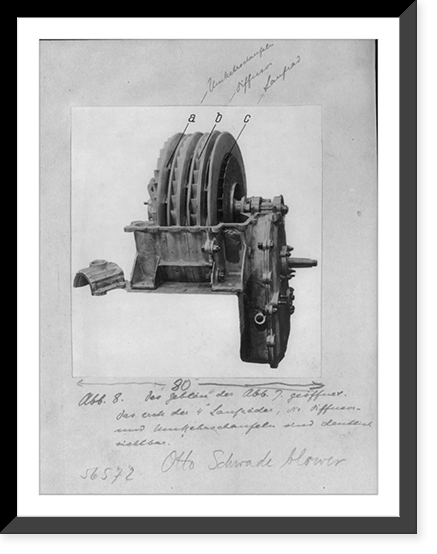 Vintage Photo Print - Airplane and blower made by the Otto Schwade firm