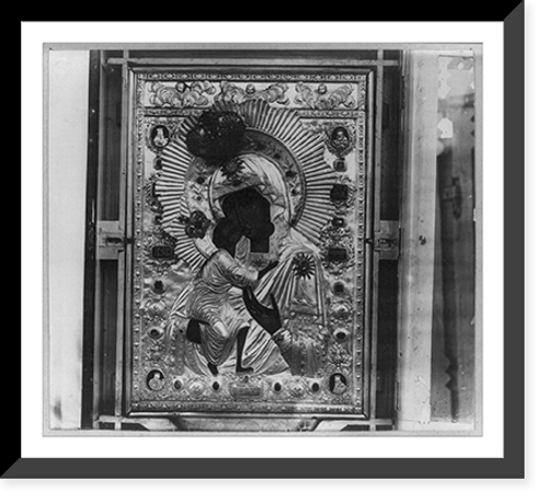Historic Framed Print, Chudotvornaia Ikona F&#x0307;edorovskoi Bozh'ei Materi v Uspenskom soborie v Kostromie,  17-7/8" x 21-7/8"