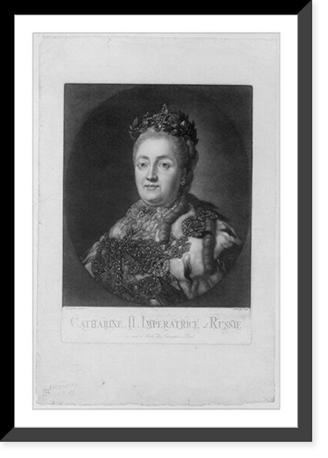 Historic Framed Print, [Bust of Catherine II, Empress of Russia, in jewels],  17-7/8" x 21-7/8"